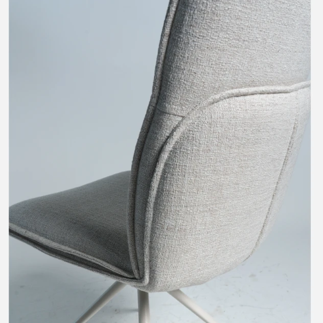 Beige Desk Chair Without Armrest Backrest With Stitching high quality